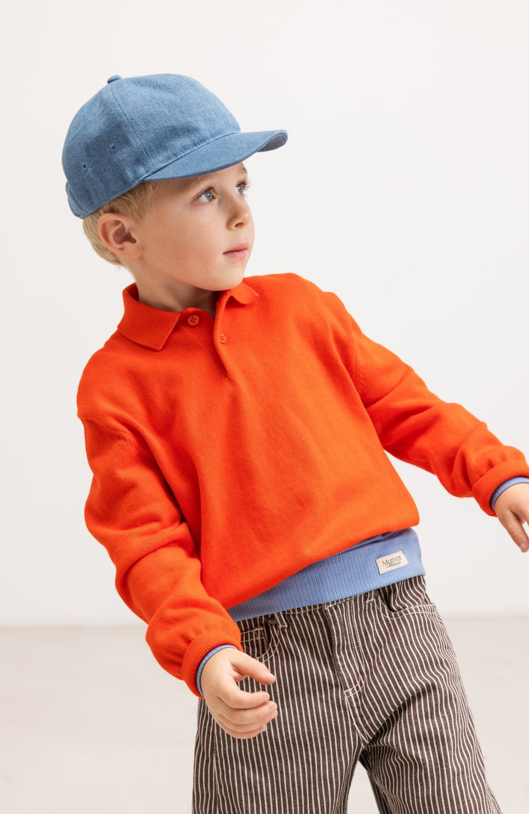 Teno Polo stickad tröja - Grapefruit - detalj 4