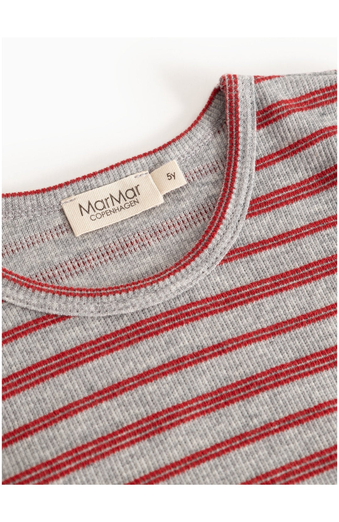 Tani Modal Fine Rib Long Sleeve - Cherry Stripe MarMar Copenhagen Tröja