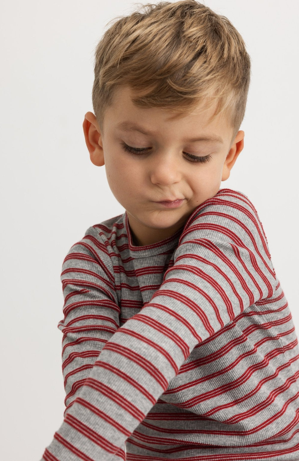 Tani Modal Fine Rib Long Sleeve - Cherry Stripe MarMar Copenhagen Tröja