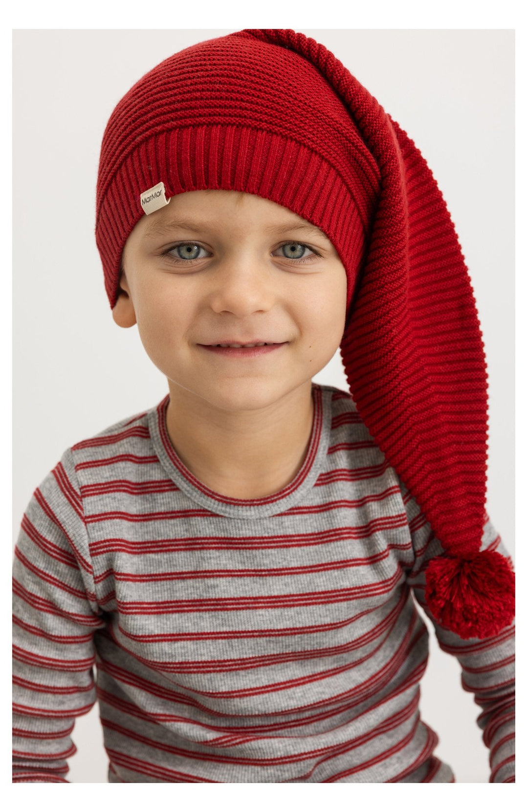 Tani Modal Fine Rib Long Sleeve - Cherry Stripe MarMar Copenhagen Tröja