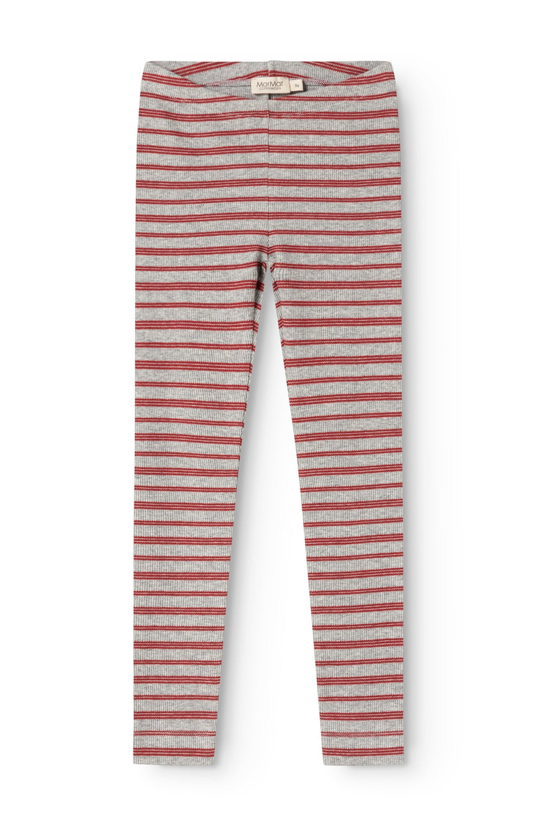 Lisa Modal Fine Rib Leggings - Cherry Stripe MarMar Copenhagen Leggings