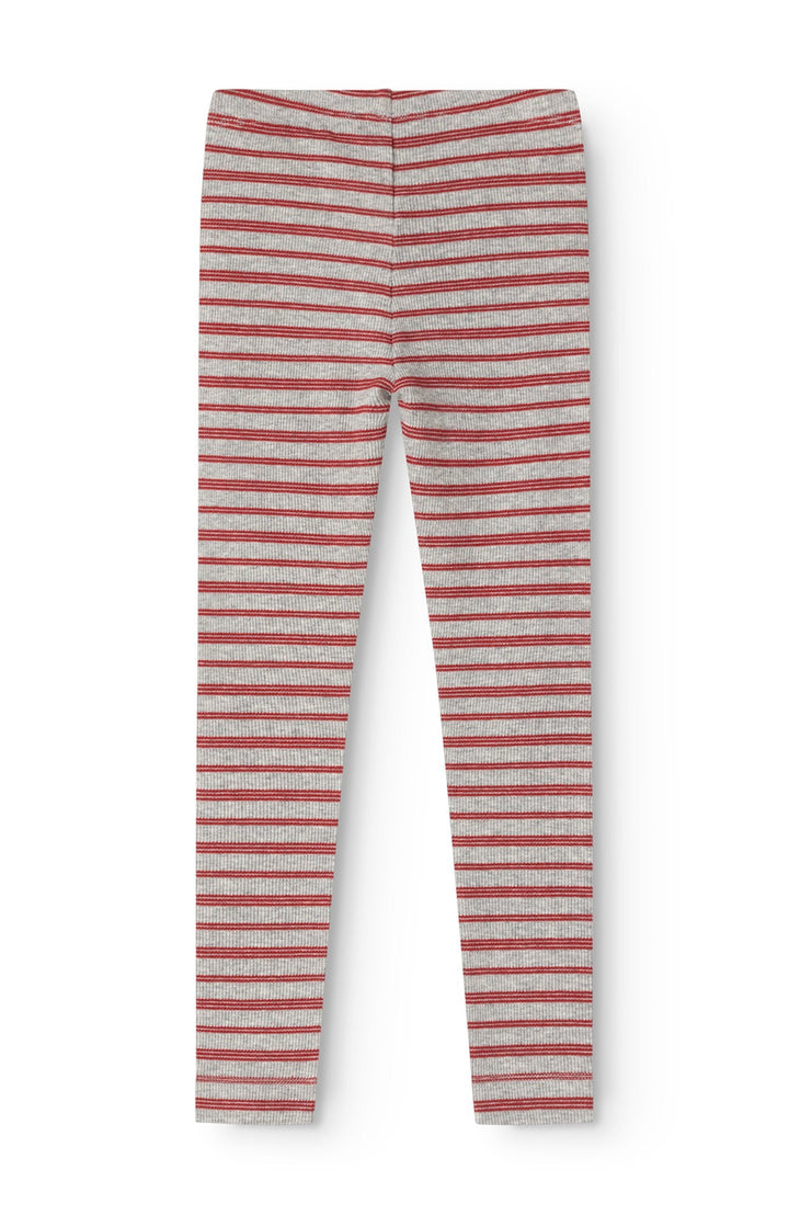 Lisa Modal Fine Rib Leggings - Cherry Stripe MarMar Copenhagen Leggings