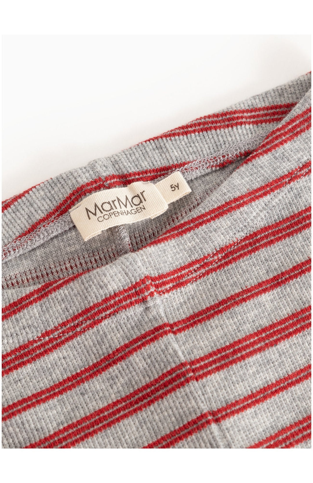 Lisa Modal Fine Rib Leggings - Cherry Stripe MarMar Copenhagen Leggings