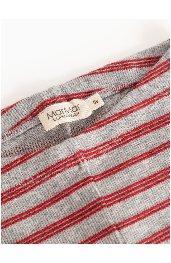 Lisa Modal Fine Rib Leggings - Cherry Stripe MarMar Copenhagen Leggings