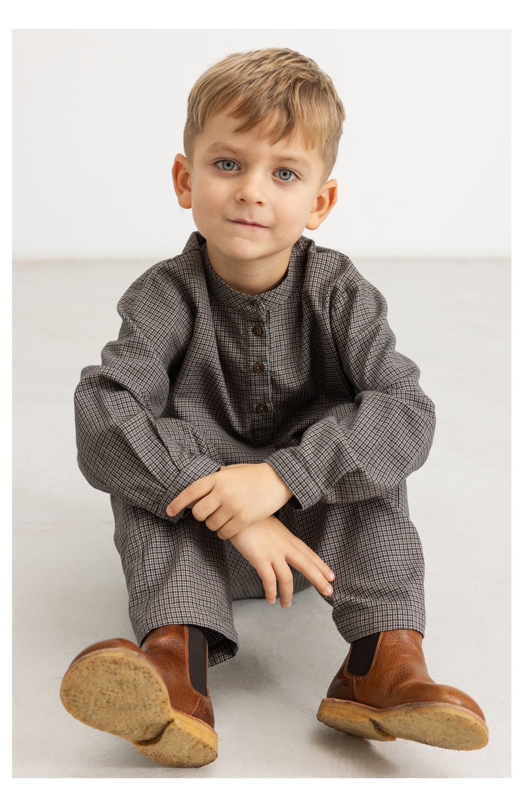 Panto Structured Cotton Pants - Houndstooth Check MarMar Copenhagen Byxor