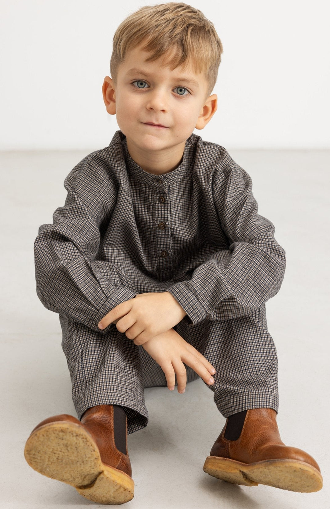 Tokyo Structured Cotton Shirt - Houndstooth Check MarMar Copenhagen Skjorta