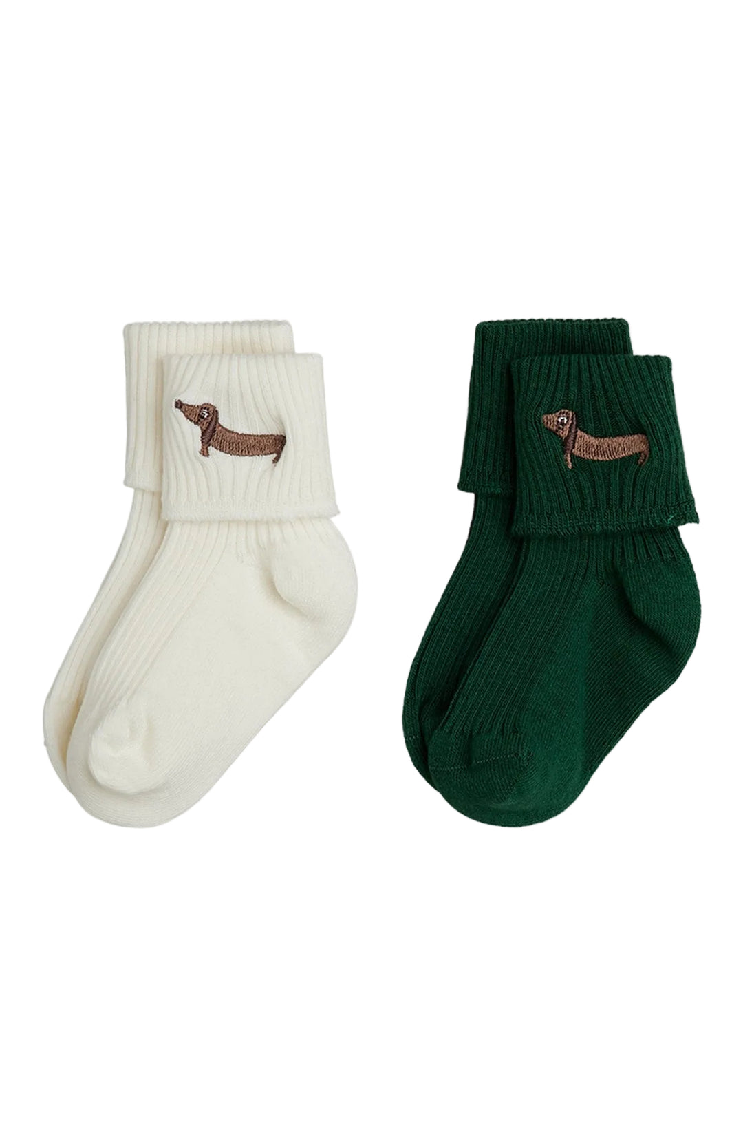 Hund Ribbade Babystrumpor 2-pack - Multi Mini Rodini Strumpor