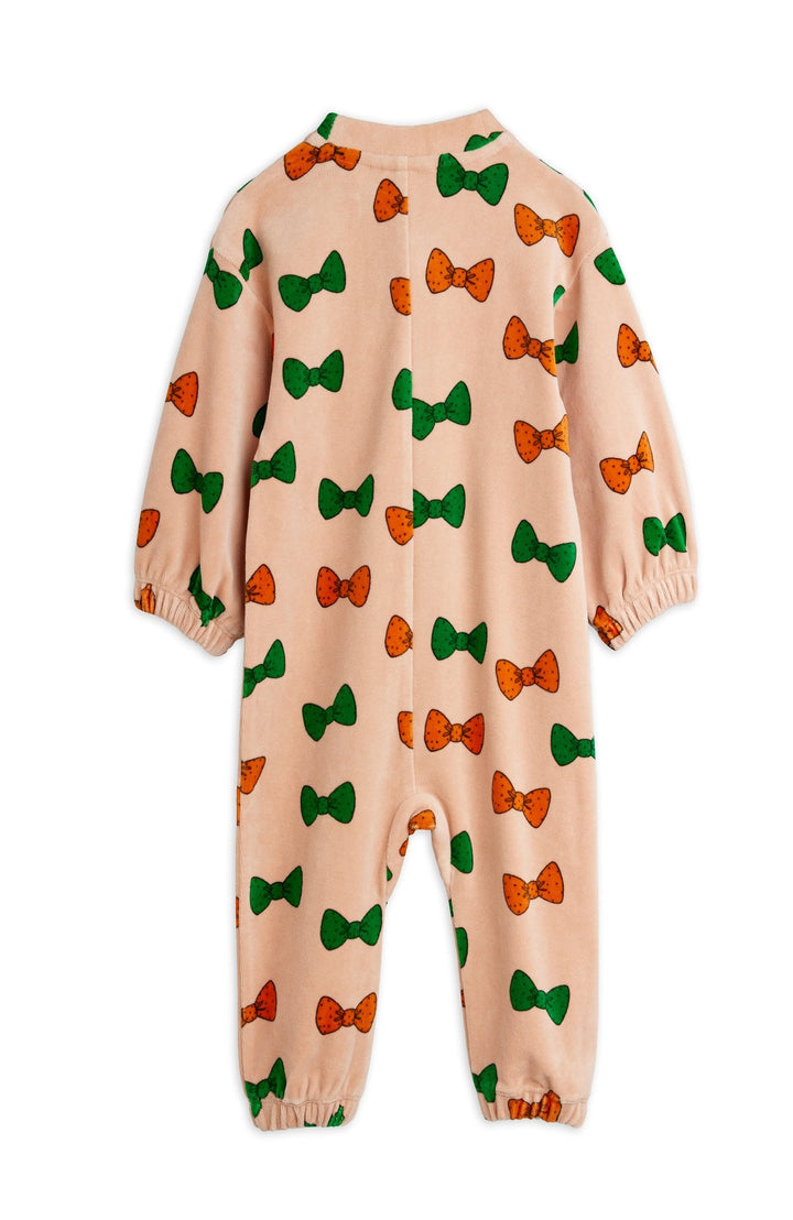 Bows Velour Onesie - Pink - detalj 1