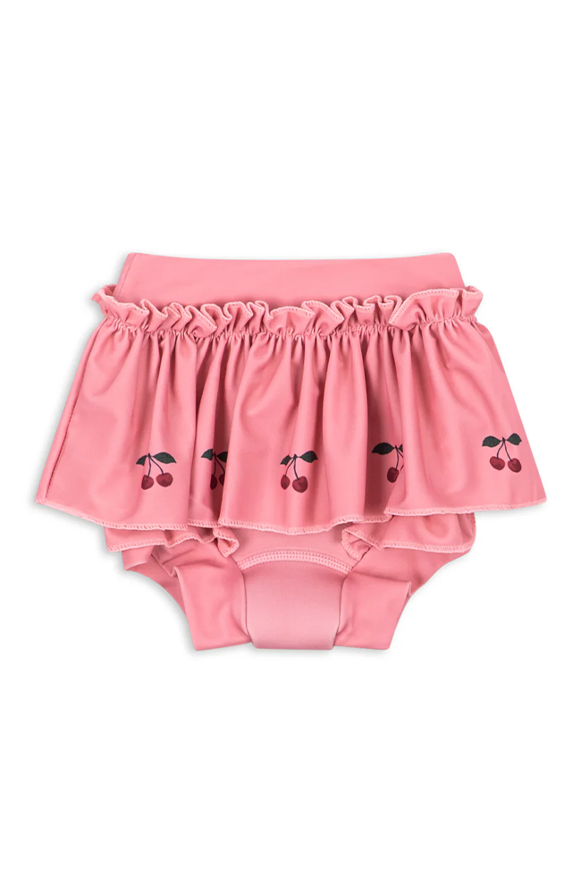 Bobbi Frill Swim Shorts - Mahogany Rose Konges Slöjd Badkläder