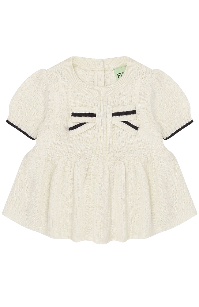 Baby Bow Top - Ecru
