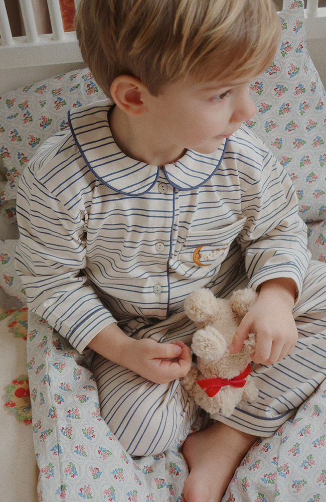 Pio Set - Indigo Butter Stripe