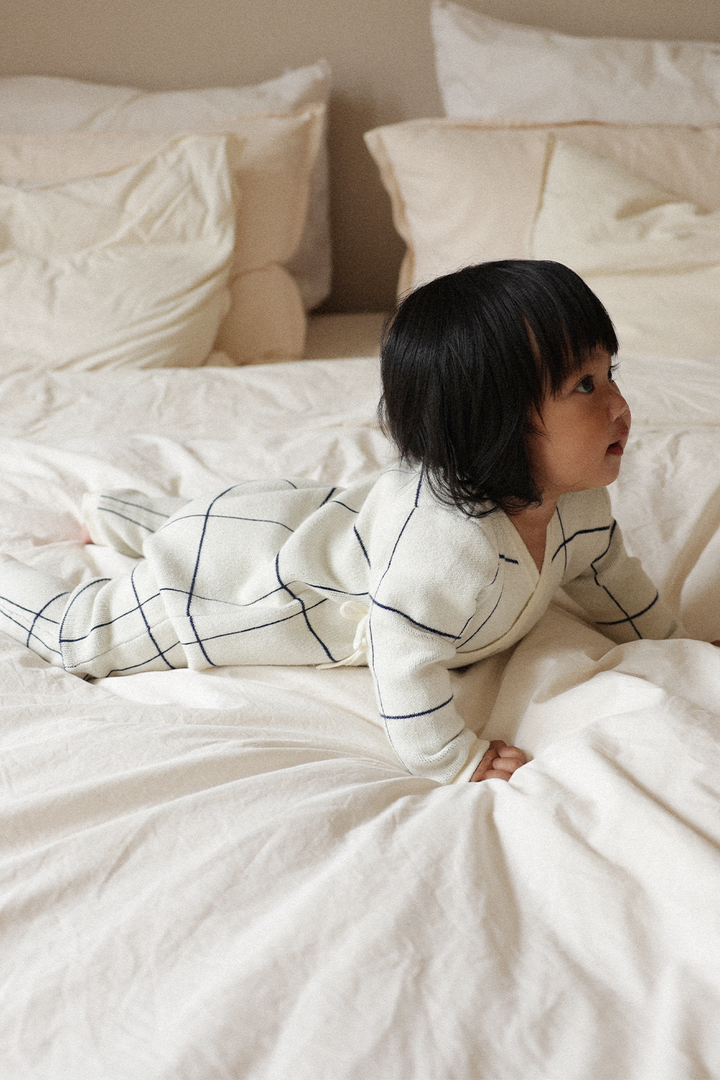 Onepiece Wrap - Navy/Cream Poppedi Onepiece