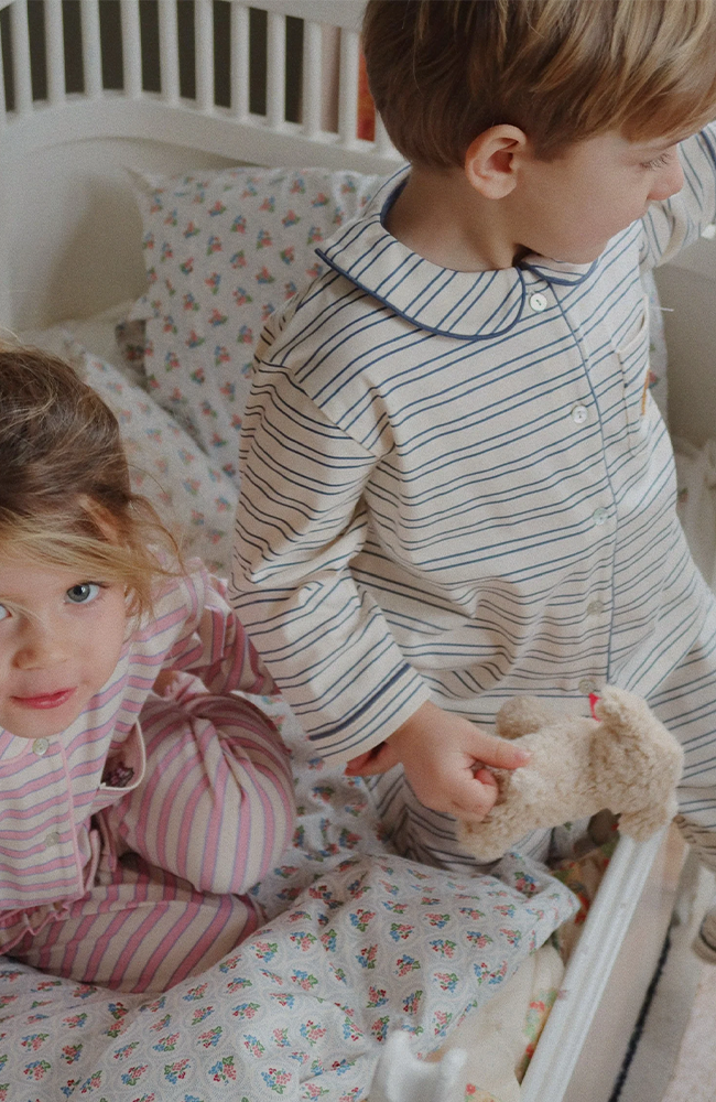 Pio Set - Indigo Butter Stripe