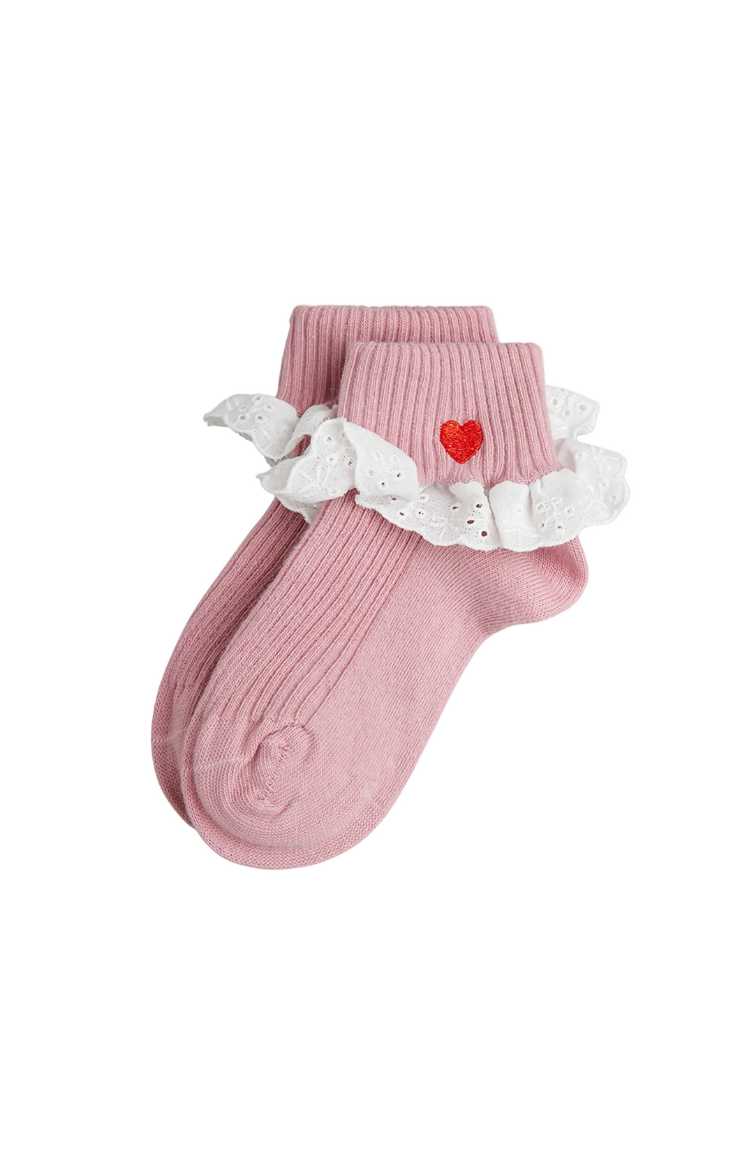 Hjärta Spets Strumpor 1-pack - Rosa Mini Rodini Strumpor