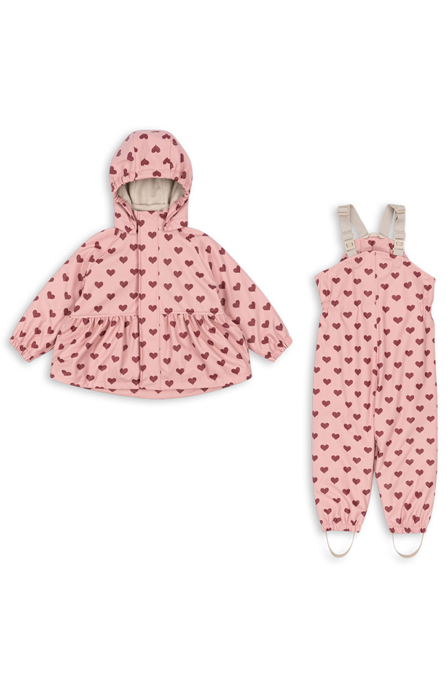 Rainy Palme Set - Amour Pink Konges Slöjd ytterkläder