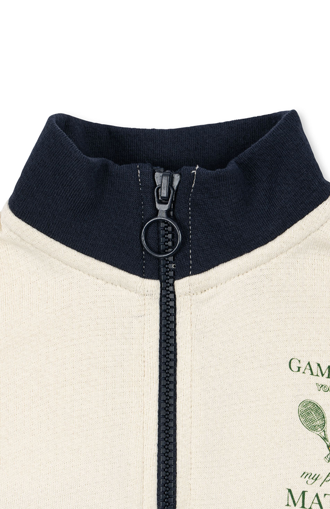 Loupy Lou Half Zip Sweat - Total Eclipse Konges Slöjd Tröja