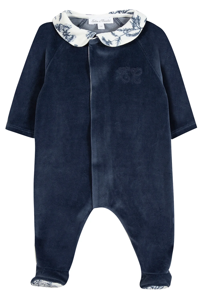Onepiece - Blue Velvet Print Toile de jouy