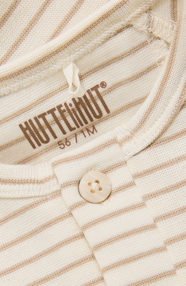 Romper LS YD stripe - White Pepper HUTTEliHUT Onepiece