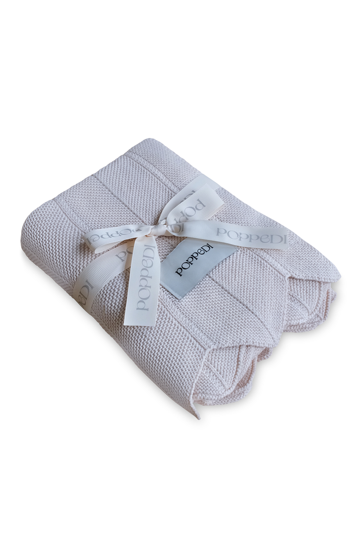 Chevron Knit Blanket - Sand