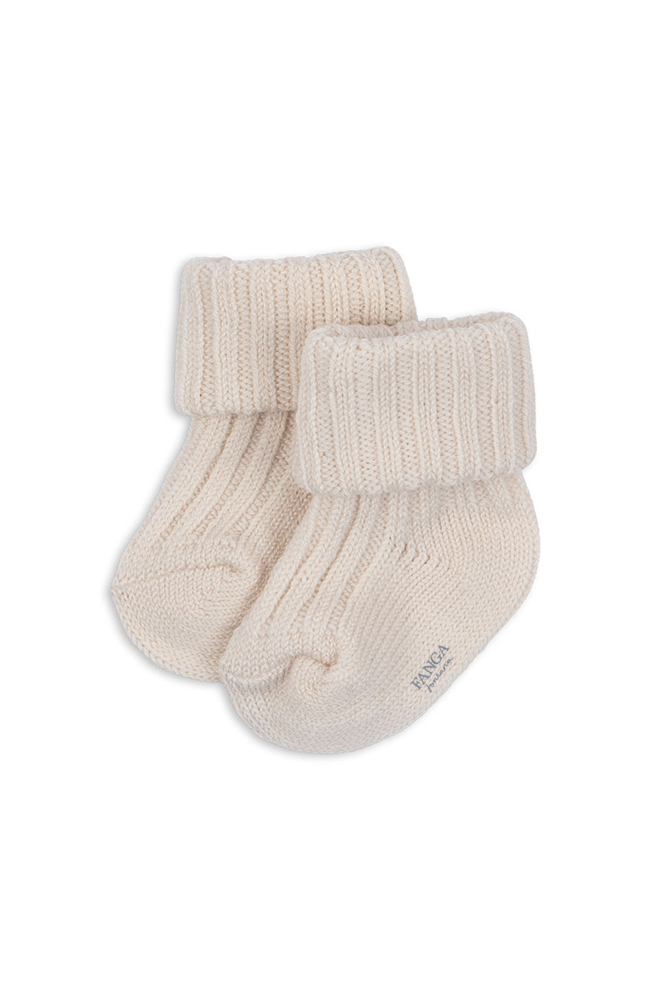 Lana Knit Socks - Off White Melange Fanga Fontana Strumpor