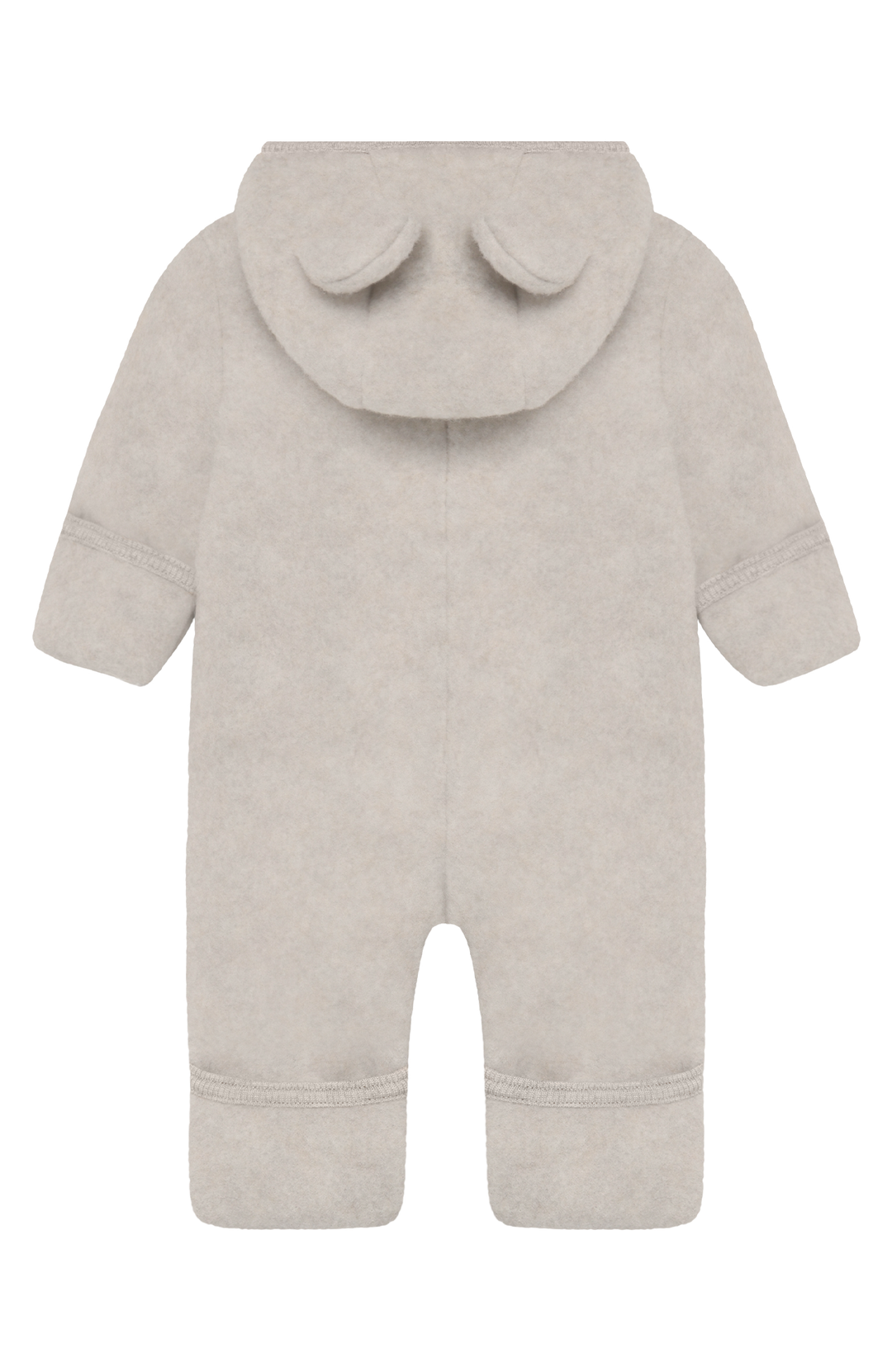 Pram Suit Ears Wool Fleece - Camel Melange