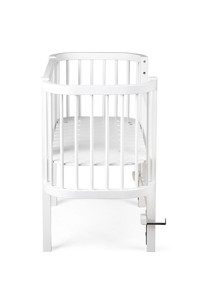 Sebra Bedside Crib - Classic White