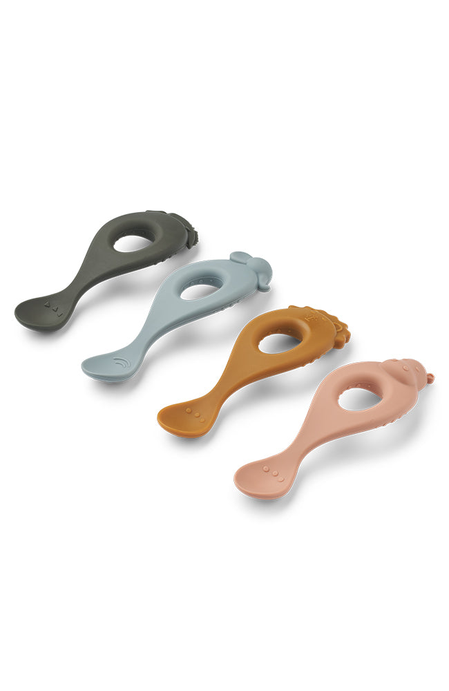 Liva Silicone Spoon 4-Pack - Safari/rose multi mix Liewood Äta & dricka