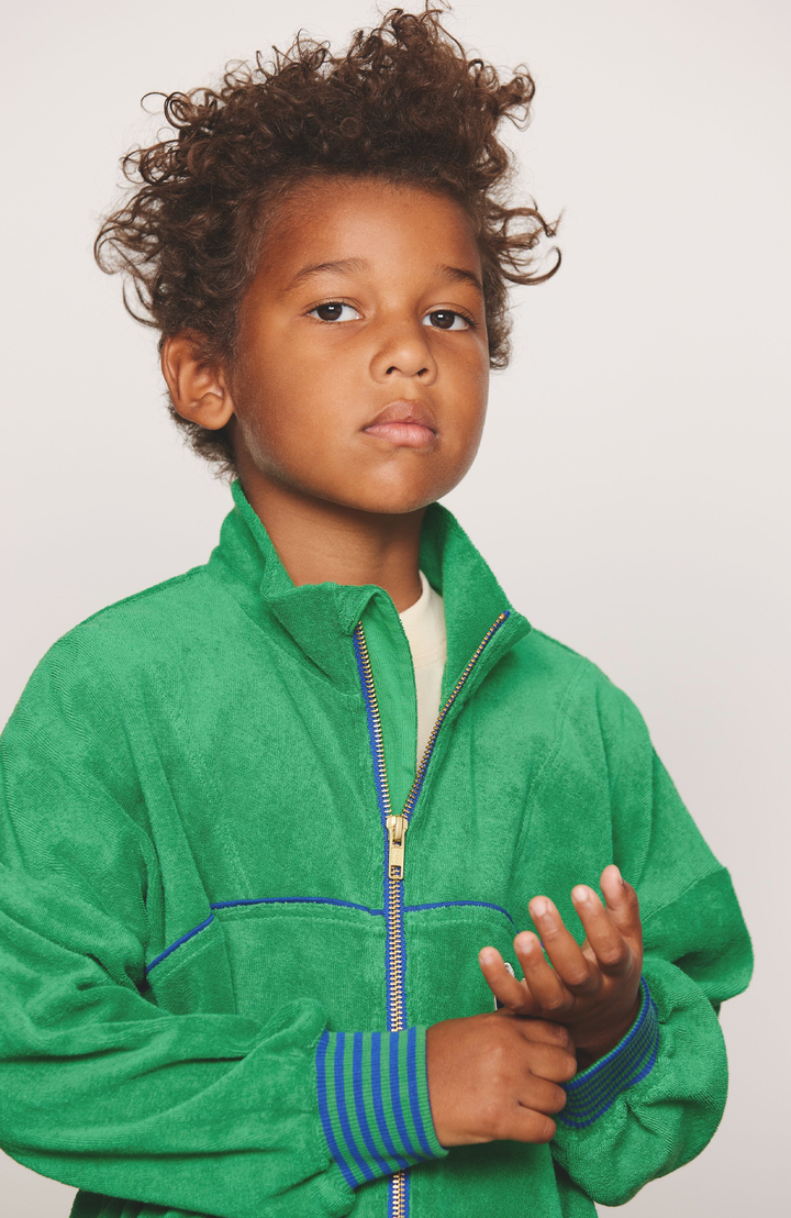 Bordtennis Patch Frotté Cardigan - Grön