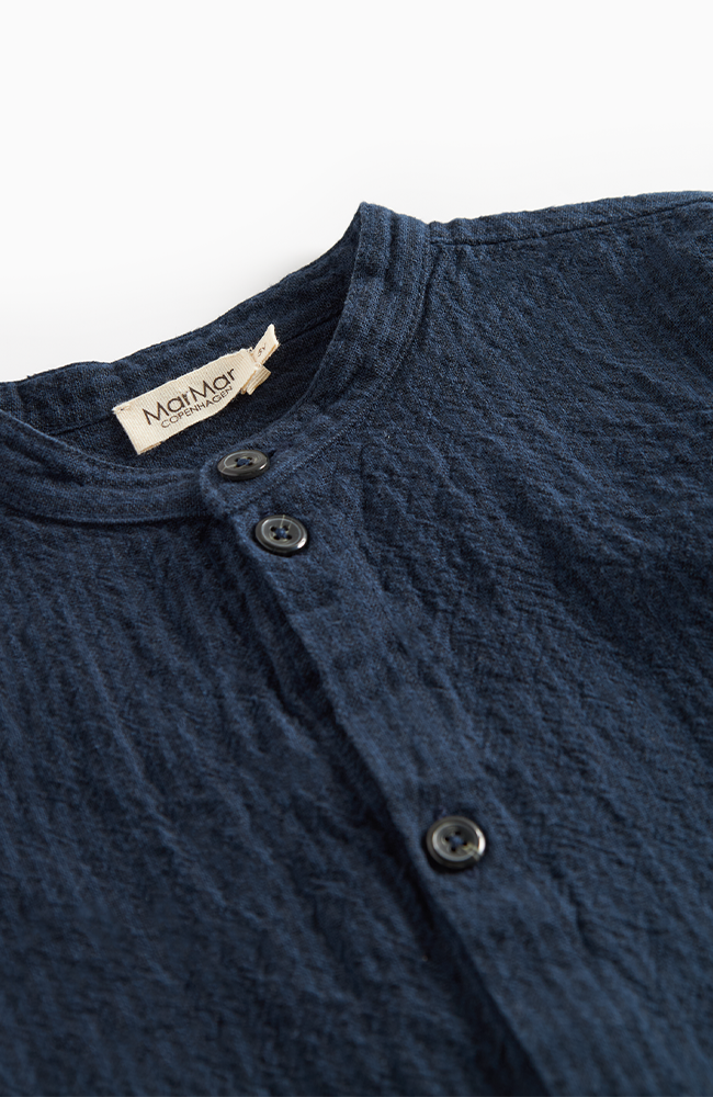 Torben Shirt Chambray - Dark Blue Stripe MarMar Copenhagen Skjorta