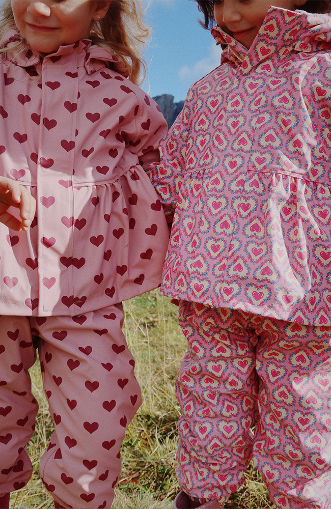 Rainy Palme Set - Amour Pink Konges Slöjd ytterkläder