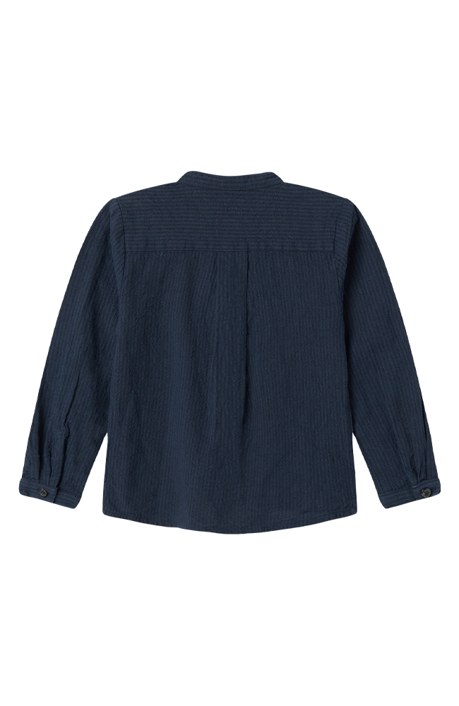 Torben Shirt Chambray - Dark Blue Stripe MarMar Copenhagen Skjorta
