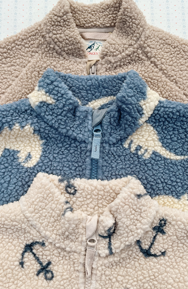 Jody Teddy Jacket - Dino Mist Konges Slöjd ytterkläder