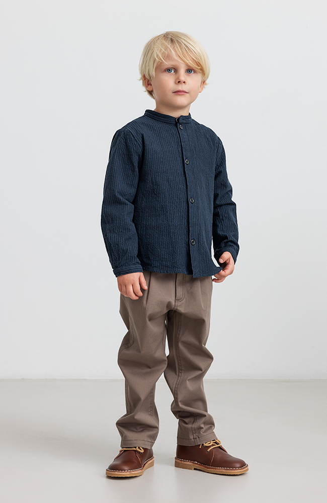 Torben Shirt Chambray - Dark Blue Stripe MarMar Copenhagen Skjorta