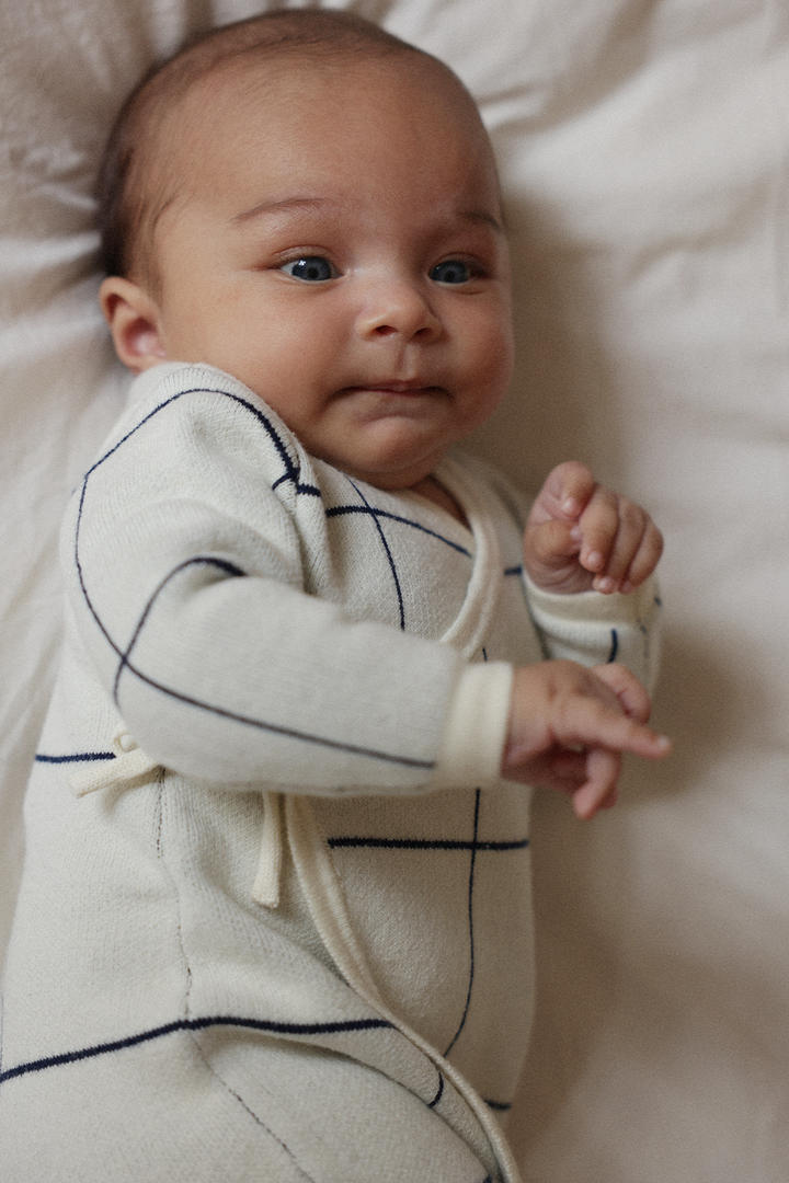 Onepiece Wrap - Navy/Cream Poppedi Onepiece