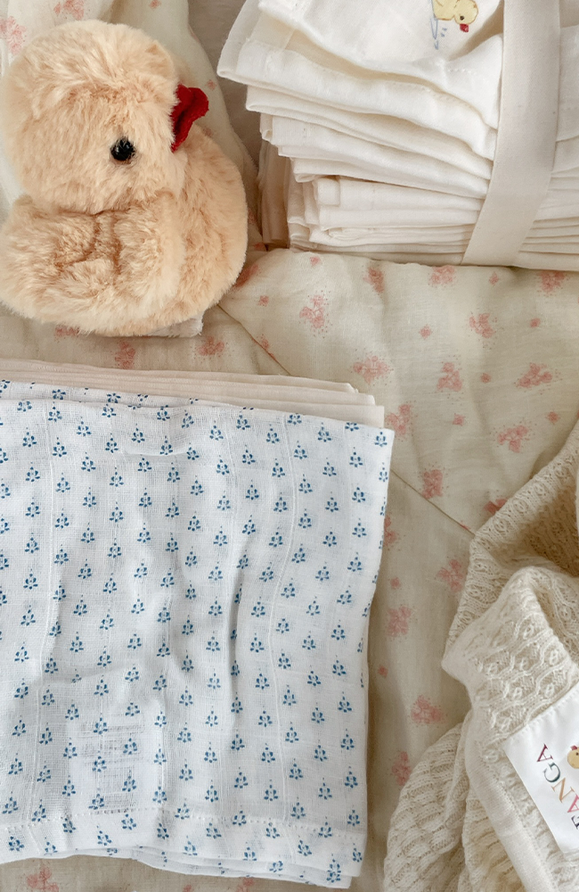 3 Pack Bellini Muslin Cloths - Punto Blu