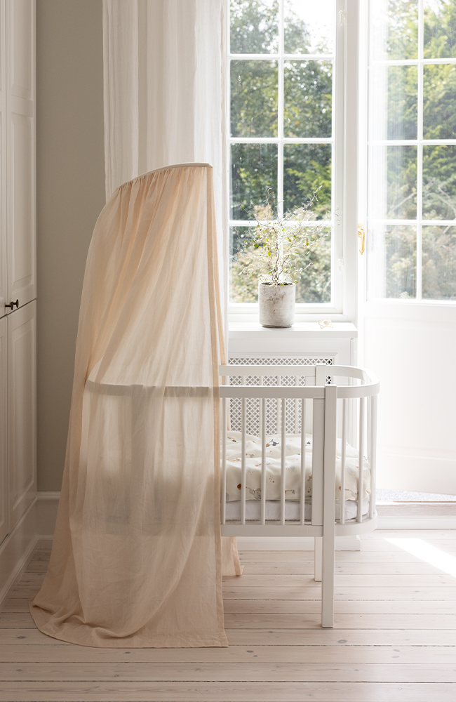 Sebra Bedside Crib - Classic White