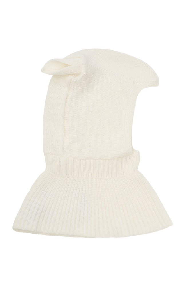 Balaclava Ears Wool Knit - Off-white HUTTEliHUT ytterkläder