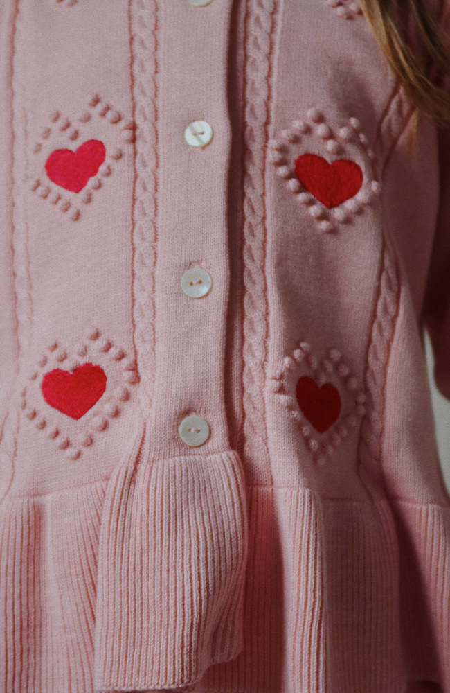 Soleil Knit Cardigan - Silver Pink Konges Slöjd Klänning
