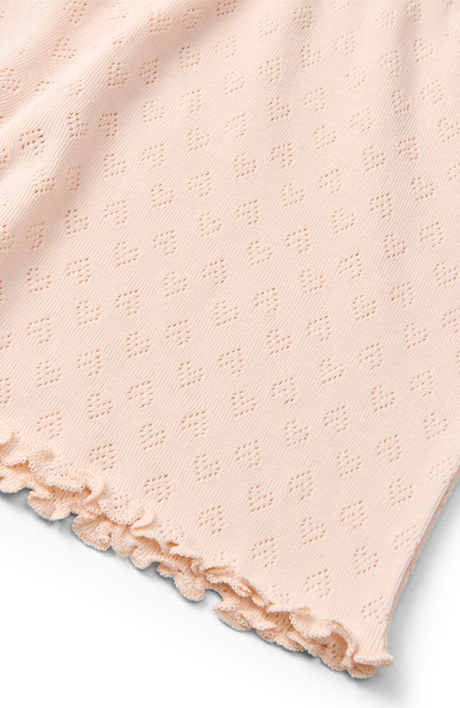 Pointelle Heart Shorts - Dusty Rose