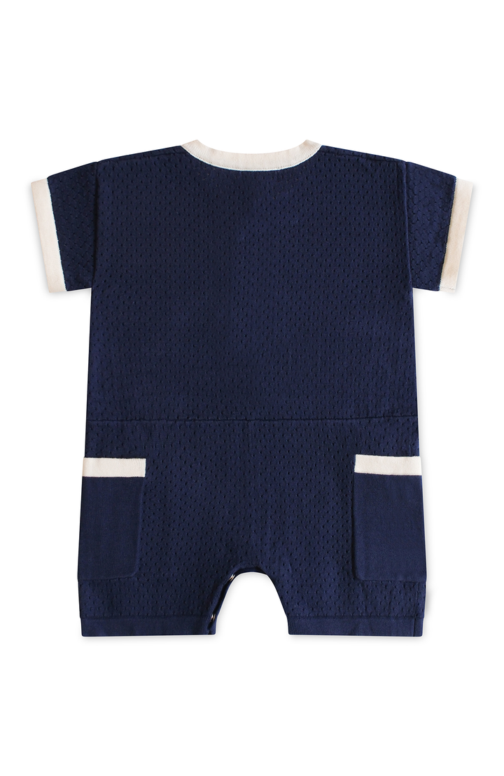 League Romper - Navy