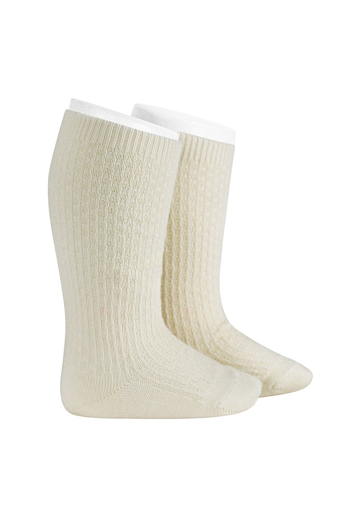 Merino Wool-blend Patterned knee socks - Cava