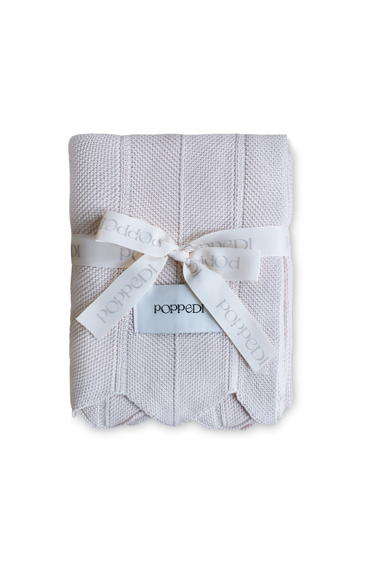 Chevron Knit Blanket - Sand