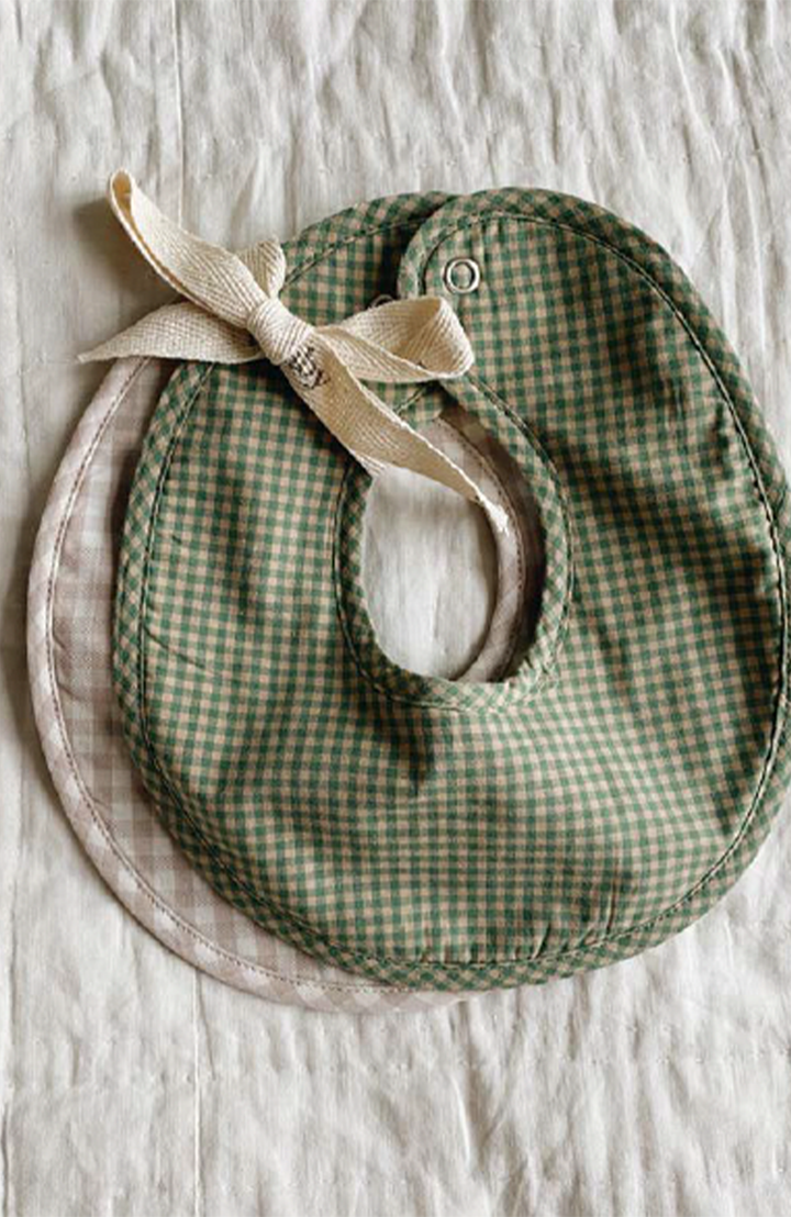 Bibi Bib 2-pack - Green Check