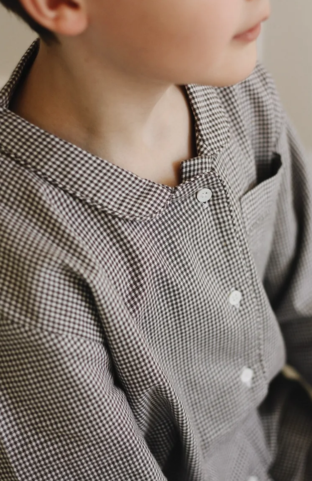 Classic Pyjamas - Tiny Check Brown