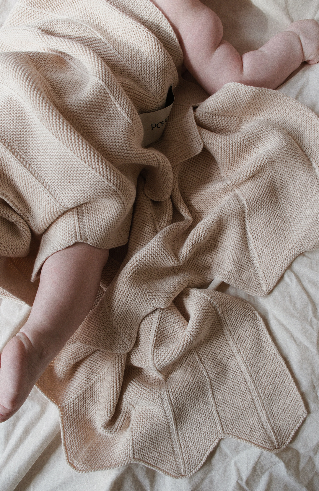 Chevron Knit Blanket - Sand