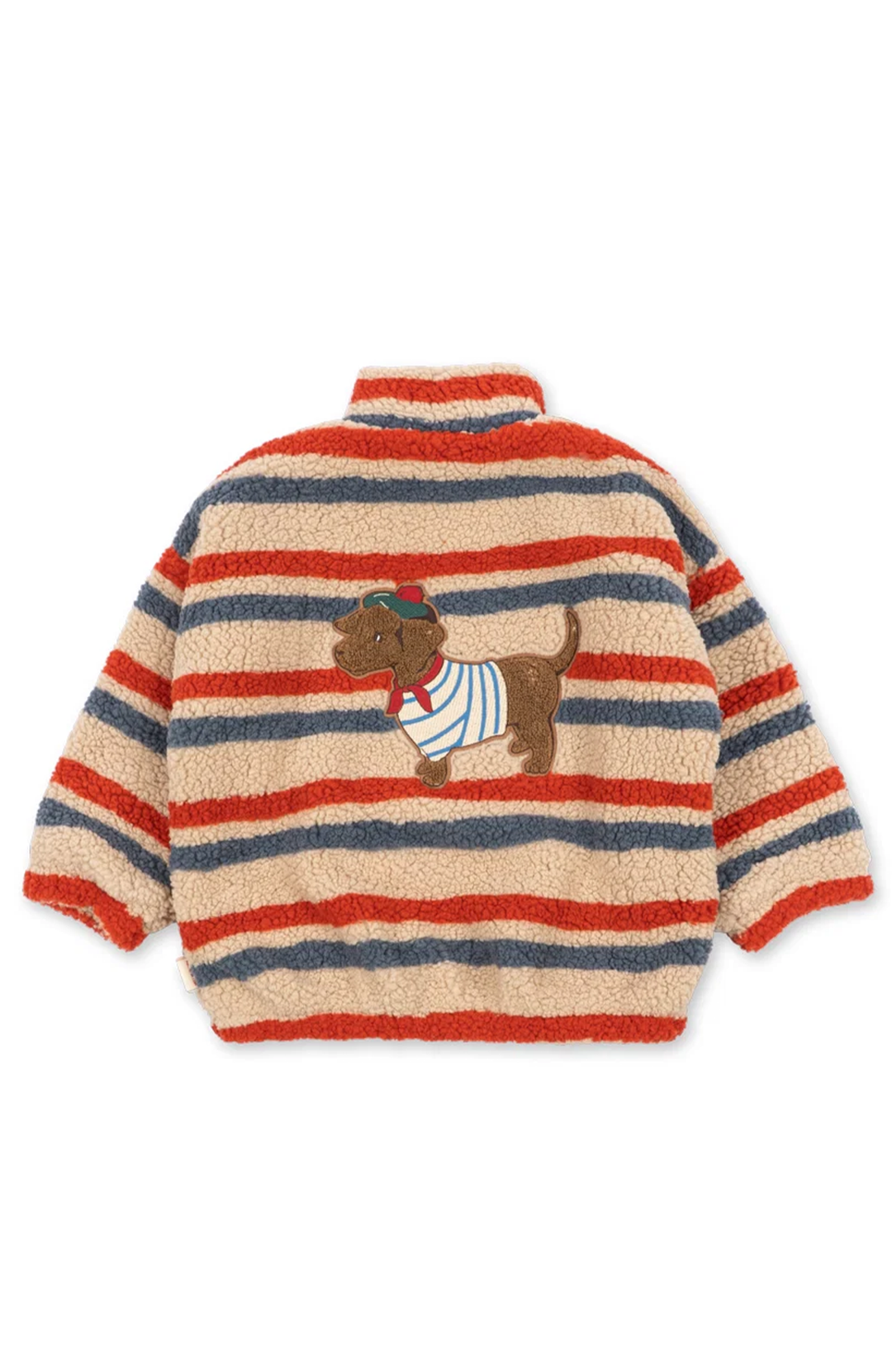 Jody Embroidery Teddy Jacket - Tangerine Stripe