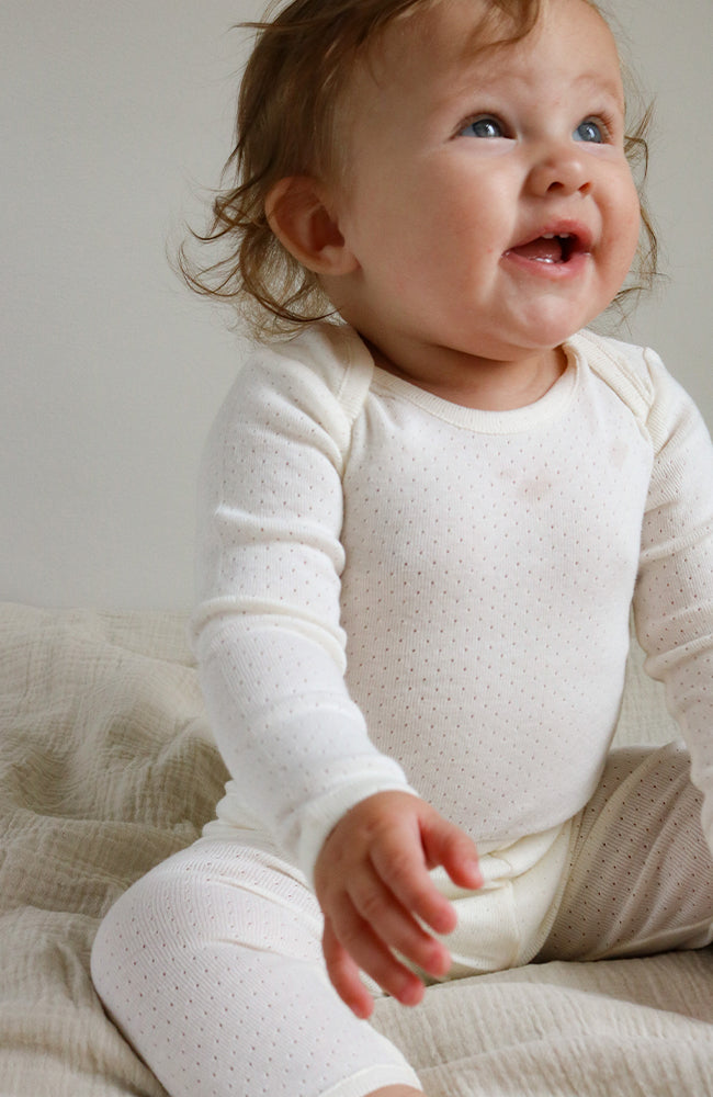 Baby Leggings - Offwhite Pointelle Serendipity Organics Leggings