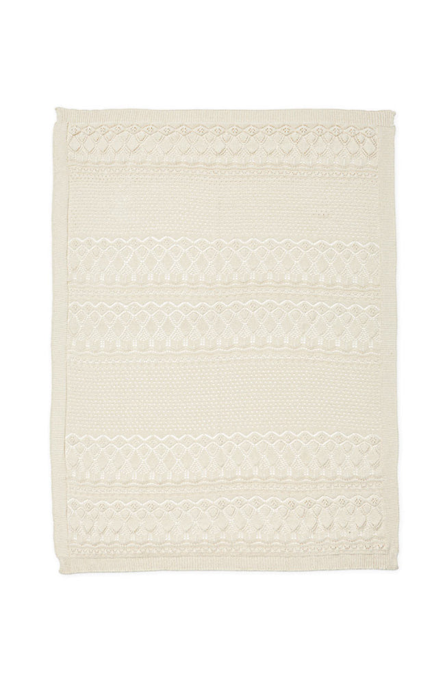 Pointelle Baby Knit Throw - Off White CamCam Copenhagen Inredning