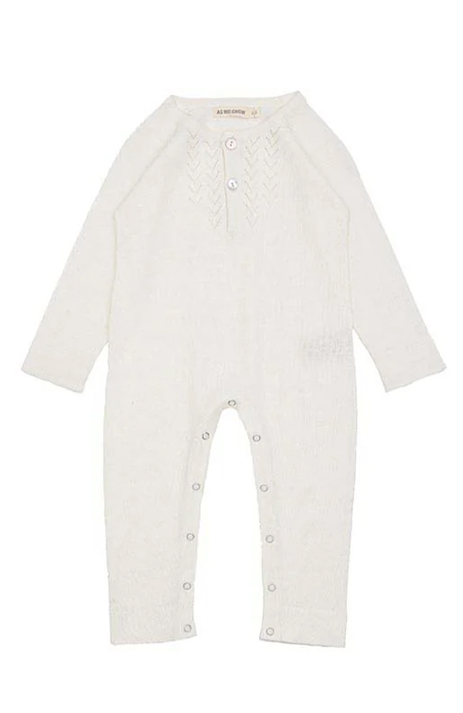 Lace Front Jumpsuit - Cream