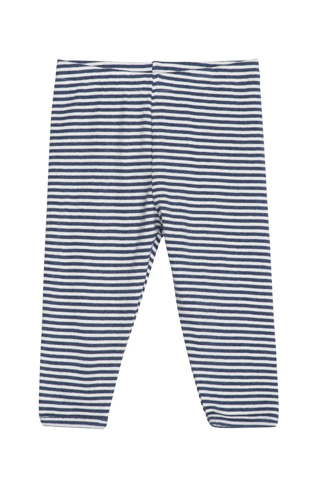 Baby Leggings Stripe - Navy/Offwhite